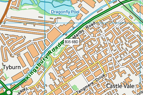 B35 6BD map - OS VectorMap District (Ordnance Survey)