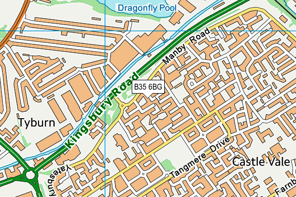 B35 6BG map - OS VectorMap District (Ordnance Survey)