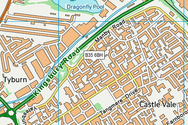 B35 6BH map - OS VectorMap District (Ordnance Survey)