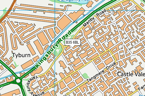B35 6BL map - OS VectorMap District (Ordnance Survey)