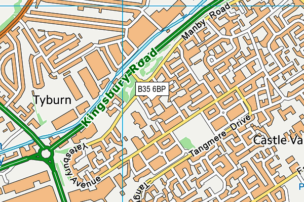 B35 6BP map - OS VectorMap District (Ordnance Survey)