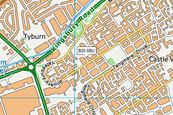 B35 6BU map - OS VectorMap District (Ordnance Survey)