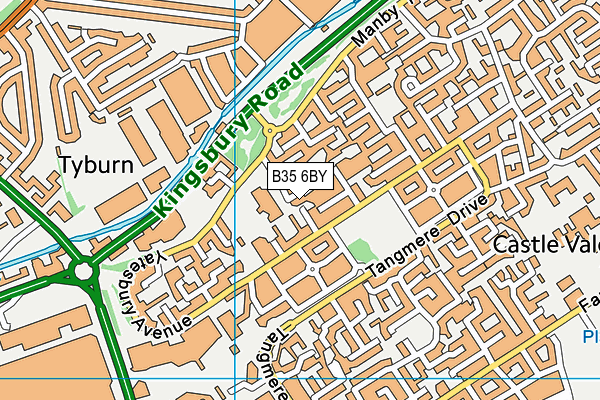 B35 6BY map - OS VectorMap District (Ordnance Survey)