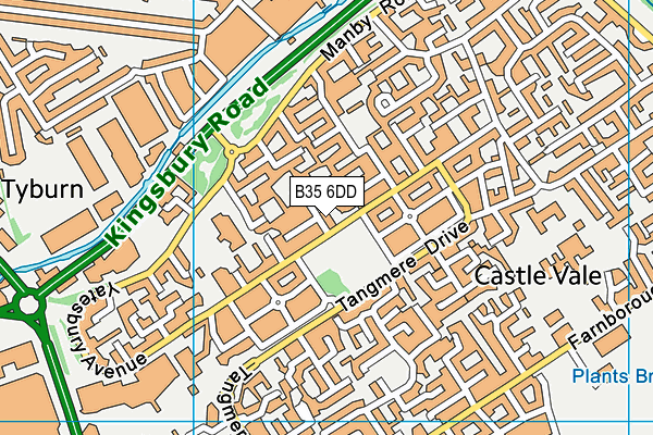 B35 6DD map - OS VectorMap District (Ordnance Survey)