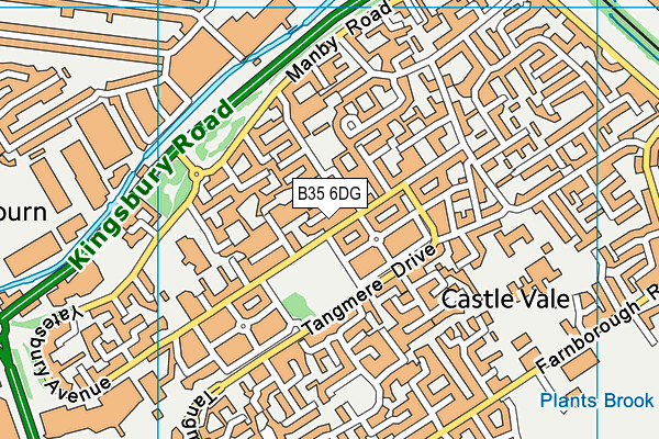 B35 6DG map - OS VectorMap District (Ordnance Survey)