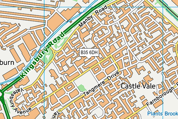 B35 6DH map - OS VectorMap District (Ordnance Survey)