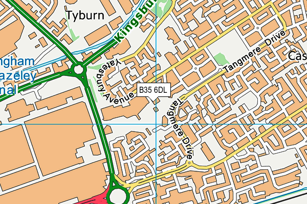 B35 6DL map - OS VectorMap District (Ordnance Survey)