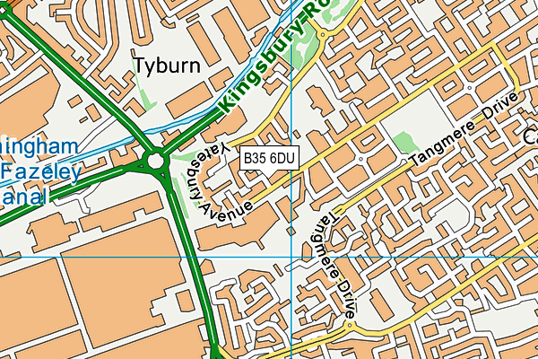 B35 6DU map - OS VectorMap District (Ordnance Survey)