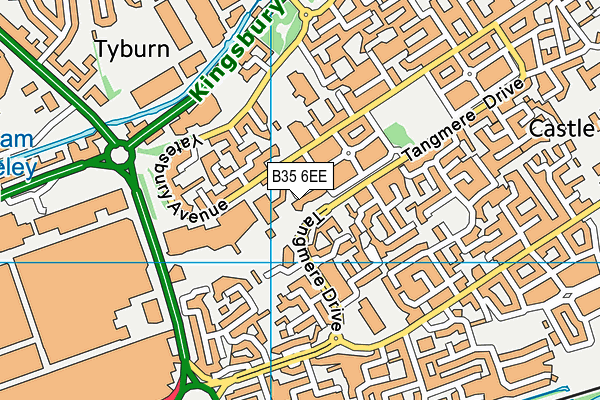 B35 6EE map - OS VectorMap District (Ordnance Survey)