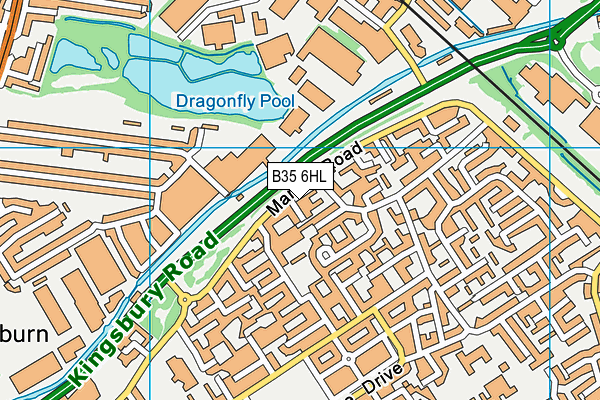 B35 6HL map - OS VectorMap District (Ordnance Survey)