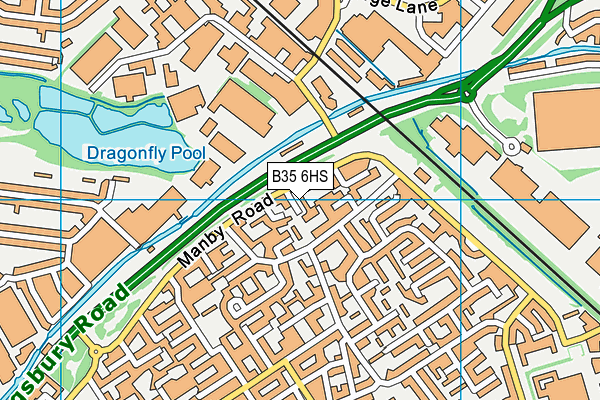 B35 6HS map - OS VectorMap District (Ordnance Survey)