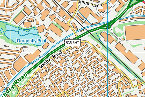 B35 6HT map - OS VectorMap District (Ordnance Survey)