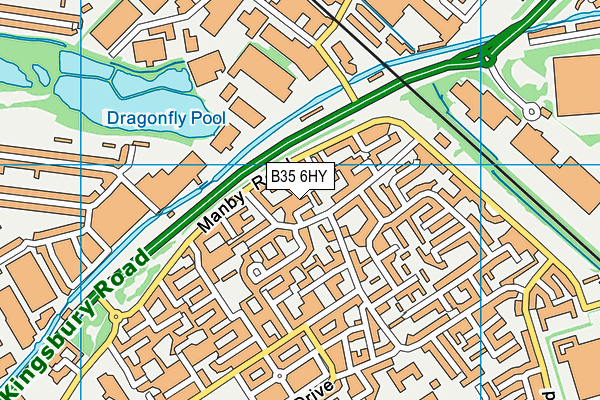 B35 6HY map - OS VectorMap District (Ordnance Survey)