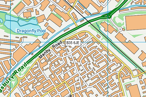 B35 6JE map - OS VectorMap District (Ordnance Survey)