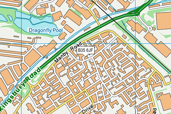 B35 6JF map - OS VectorMap District (Ordnance Survey)