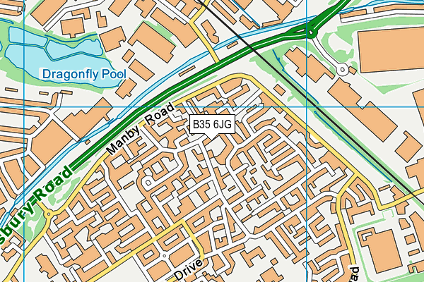 B35 6JG map - OS VectorMap District (Ordnance Survey)