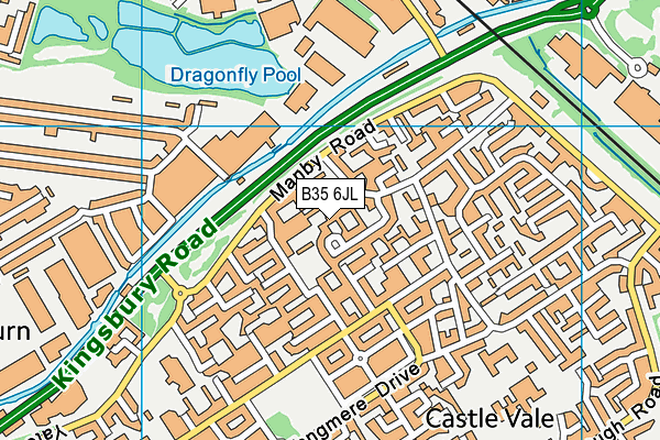 B35 6JL map - OS VectorMap District (Ordnance Survey)