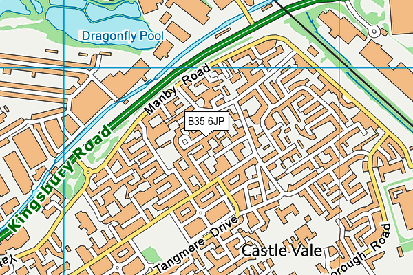 B35 6JP map - OS VectorMap District (Ordnance Survey)