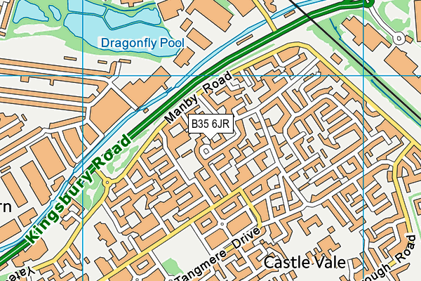 B35 6JR map - OS VectorMap District (Ordnance Survey)