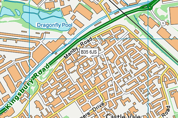 B35 6JS map - OS VectorMap District (Ordnance Survey)