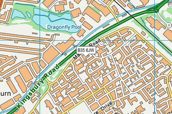 B35 6JW map - OS VectorMap District (Ordnance Survey)