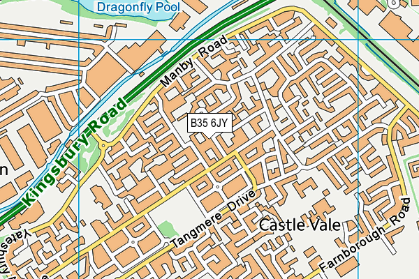 B35 6JY map - OS VectorMap District (Ordnance Survey)