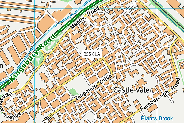 B35 6LA map - OS VectorMap District (Ordnance Survey)