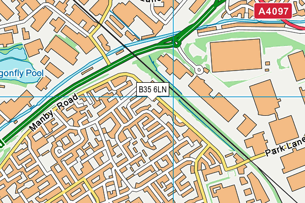 B35 6LN map - OS VectorMap District (Ordnance Survey)