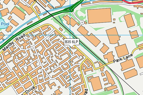 B35 6LP map - OS VectorMap District (Ordnance Survey)