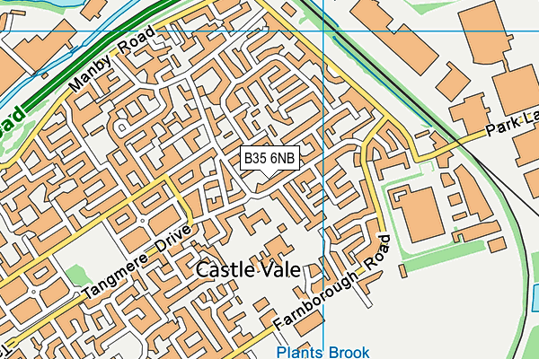B35 6NB map - OS VectorMap District (Ordnance Survey)