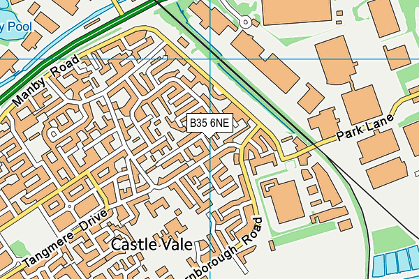 B35 6NE map - OS VectorMap District (Ordnance Survey)