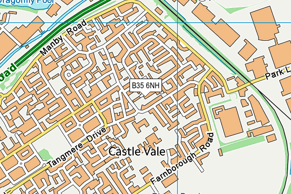B35 6NH map - OS VectorMap District (Ordnance Survey)