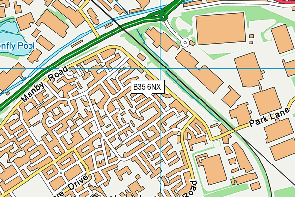 B35 6NX map - OS VectorMap District (Ordnance Survey)