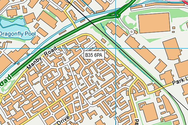 B35 6PA map - OS VectorMap District (Ordnance Survey)