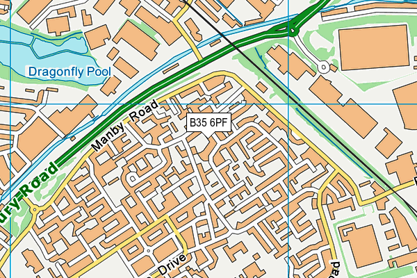 B35 6PF map - OS VectorMap District (Ordnance Survey)