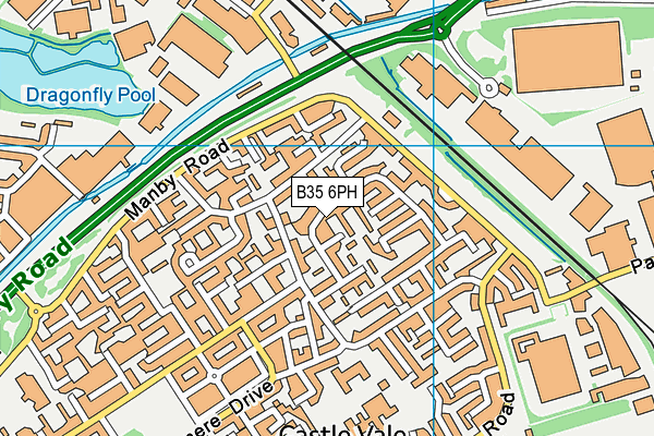 B35 6PH map - OS VectorMap District (Ordnance Survey)