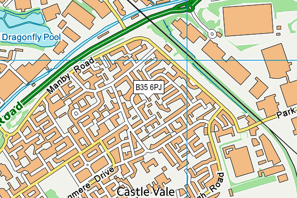 B35 6PJ map - OS VectorMap District (Ordnance Survey)