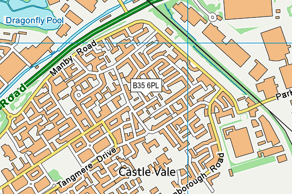 B35 6PL map - OS VectorMap District (Ordnance Survey)