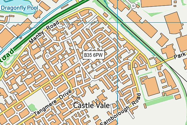 B35 6PW map - OS VectorMap District (Ordnance Survey)