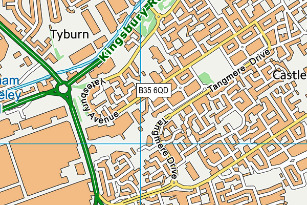 B35 6QD map - OS VectorMap District (Ordnance Survey)