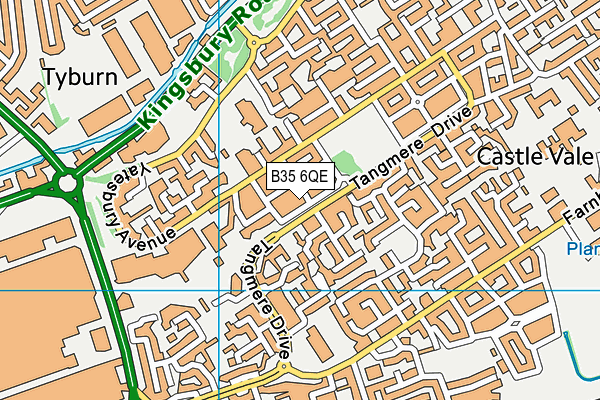 B35 6QE map - OS VectorMap District (Ordnance Survey)