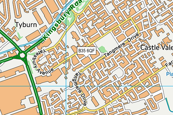 B35 6QF map - OS VectorMap District (Ordnance Survey)