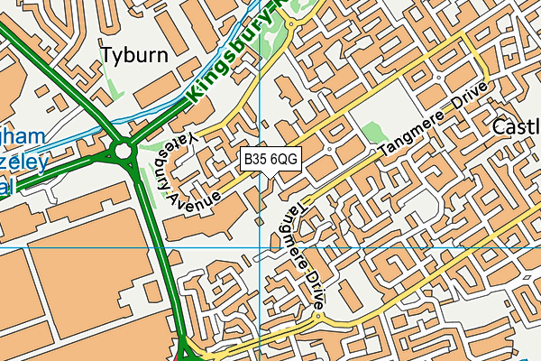 B35 6QG map - OS VectorMap District (Ordnance Survey)