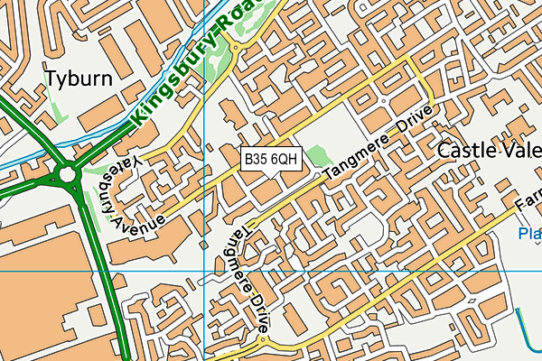 B35 6QH map - OS VectorMap District (Ordnance Survey)