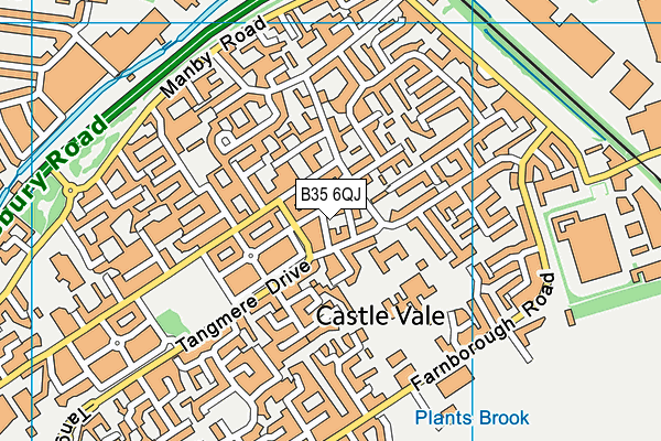 B35 6QJ map - OS VectorMap District (Ordnance Survey)