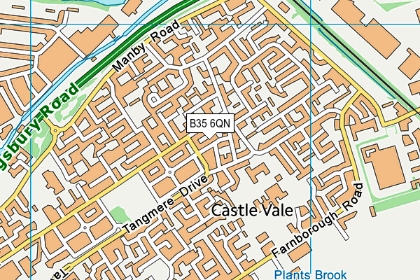 B35 6QN map - OS VectorMap District (Ordnance Survey)