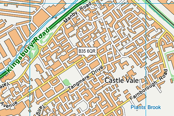 B35 6QR map - OS VectorMap District (Ordnance Survey)