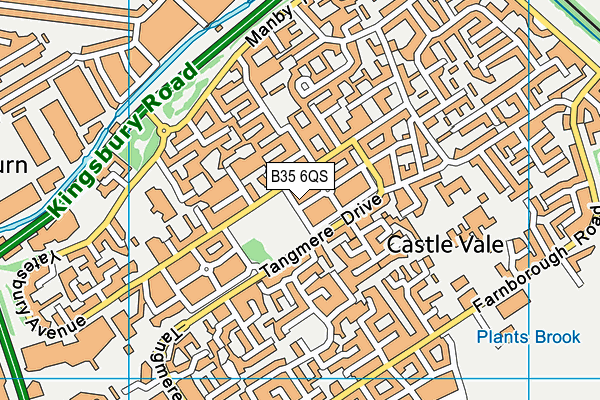 B35 6QS map - OS VectorMap District (Ordnance Survey)