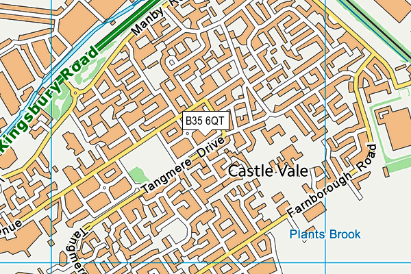 B35 6QT map - OS VectorMap District (Ordnance Survey)