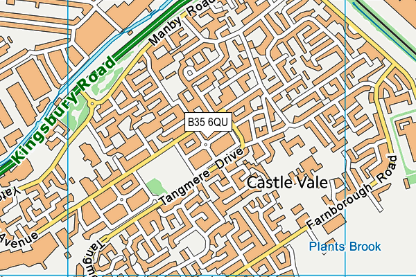 B35 6QU map - OS VectorMap District (Ordnance Survey)